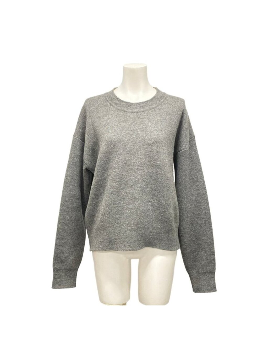 Dior Long Sleeve Sweater I 40 Boxy Gray Crew Neck J'adior